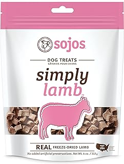 Sojos Simply Lamb Freeze-Dried Dog Treats, 4-oz bag