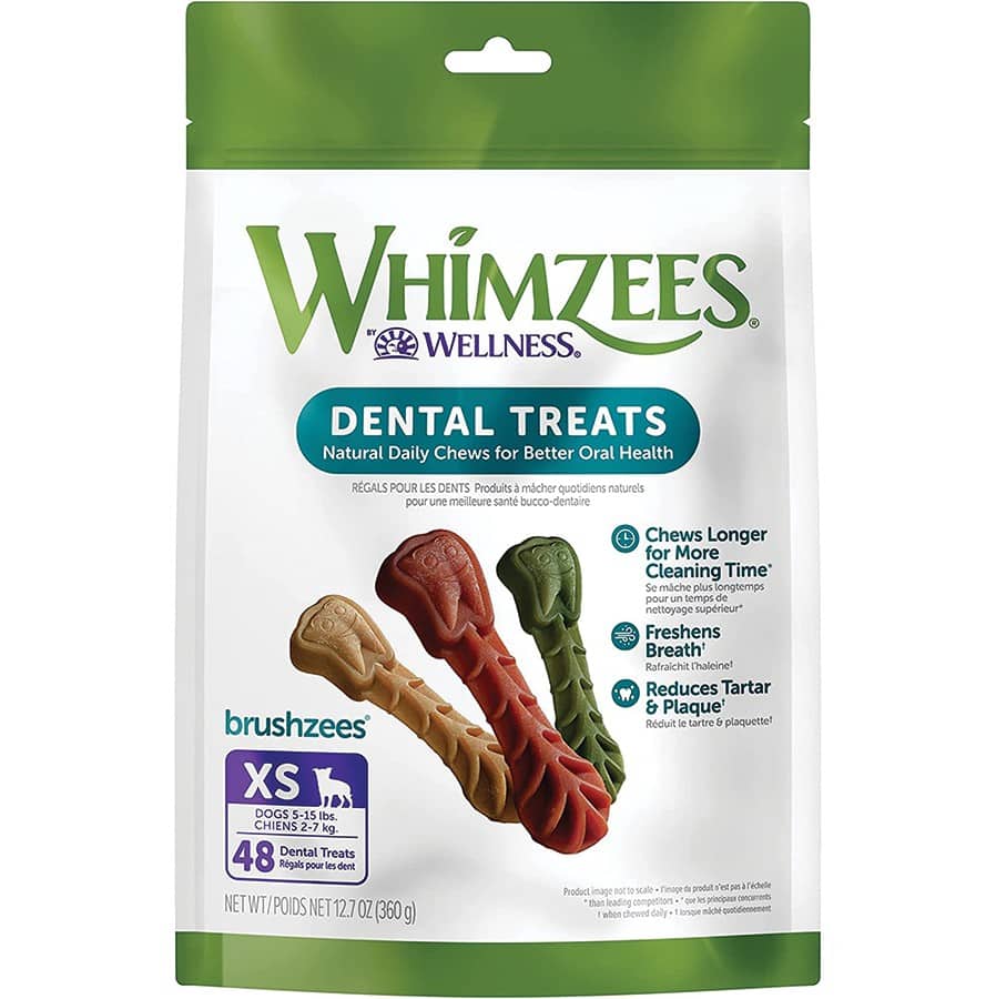 WHIMZEES by Wellness Brushzees Dental Chews Treats- XS 28 count