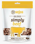 Load image into Gallery viewer, Sojos Simply Beef Freeze-Dried Dog Treats, 4-oz bag
